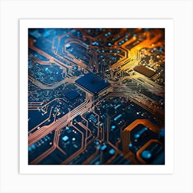 Computer Circuit Board 6 Art Print