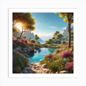 Landscape Painting 73 Art Print