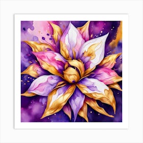 Watercolor Flower Painting Art Print