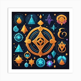 Graphic Design Magic Symbols Art 3 Art Print