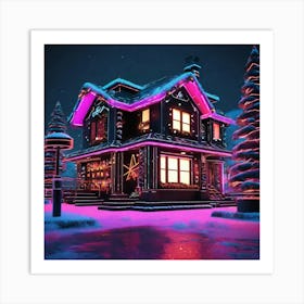 Christmas House 120 Art Print