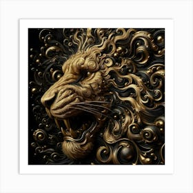 Lion Head 65 Art Print