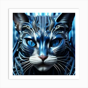 Blue Cat 4 Art Print