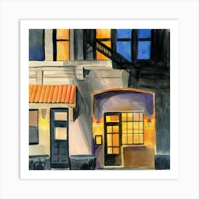 Doorways At Night Art Print