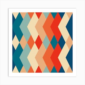 Abstract Argyle Pattern Art Print