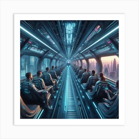 Futuristic Train 1 Art Print