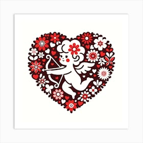 Cupid With Bow And Arrow Art Print