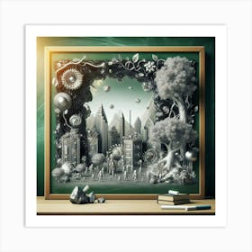 3d Cityscape Art Print