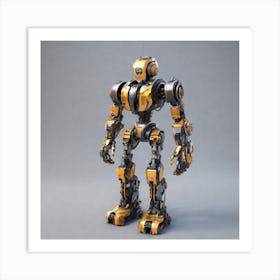 Robot 3d Model Art Print