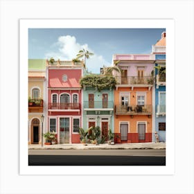 Colorful Houses In Cuba 2 Art Print