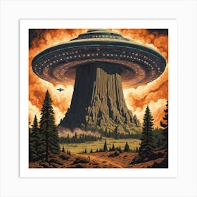 Alien Spaceship 1 Art Print