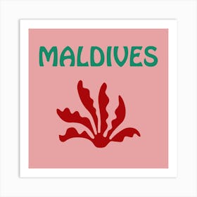 Maldives Bold Illustration Art Print