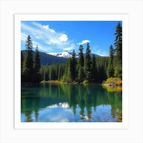 Bc Mountain Lake Art Print