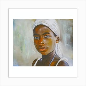 Beautiful African Girl Art Print