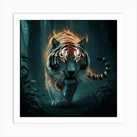 Tiger In The Forest Art Print