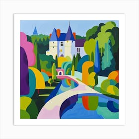 Colourful Gardens Château De Chenonceau Garden France 3 Art Print