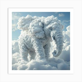 Elephant In The Clouds Art Print