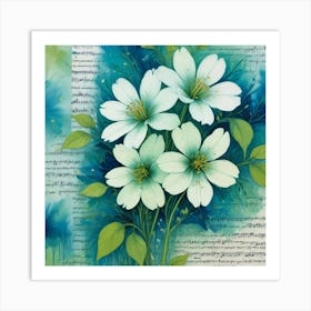 White Flowers Art Print