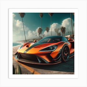 Mclaren Gt orange Art Print