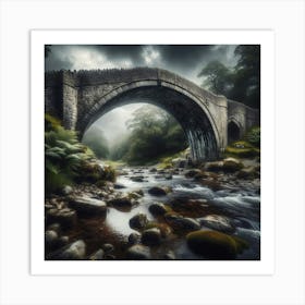 Bridge Over Stream Art Print