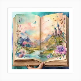 Shabby Chic Dreamy Mist Pastel Junk Journals Fanta (4) Art Print