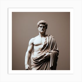 Portrait Of A Roman Statue Art Print