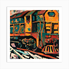 Train On The Tracks Art Print