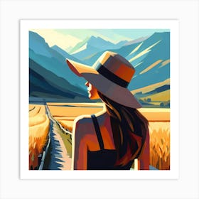 Woman In A Hat 20 Art Print