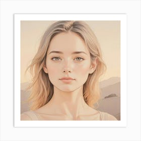 Portrait Of A Girl 1 Art Print