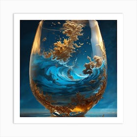 Ocean Waves In A Glass Art Print