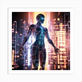 Futuristic Woman 71 Art Print