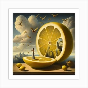 Slice Of Lemon Art Print