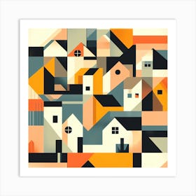 Abstract Houses Art Print