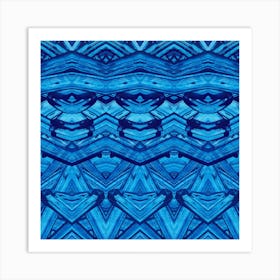 Abstract Blue pattern painting Art Print