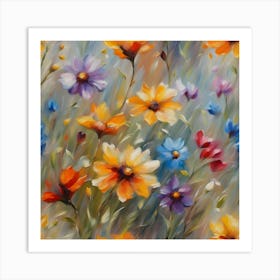 Colorful Flowers 2 Art Print