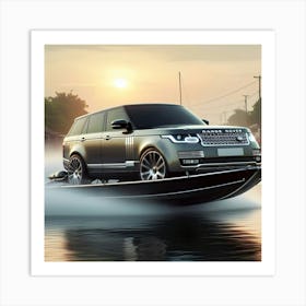 A Range Rover Design As A Speed Boat 4 Art Print