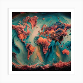 World Map 28 Art Print