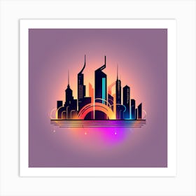 City Skyline Art Print