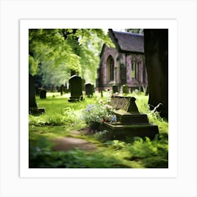 Remembrance Vintage Tomb Landmark Beautiful Plant Headstone Culture Old Architecture Rest (4) Art Print