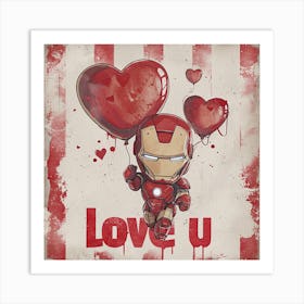 Valantines Day Baby Iron Man 1 Art Print