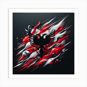 Albania National Football Team Logo Wall Art 23 Art Print