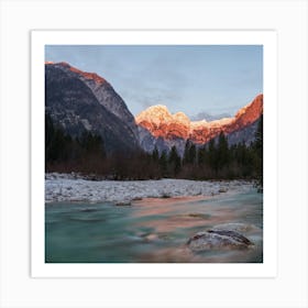 Sunset In The Alps Art Print