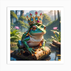 Frog With Crown Art Print