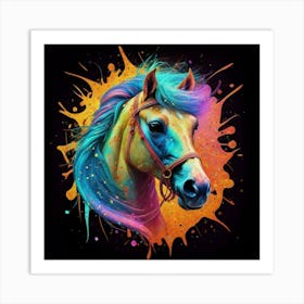 Colorful Horse Painting 1 Art Print