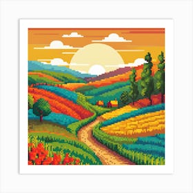 Pixel Art Art Print