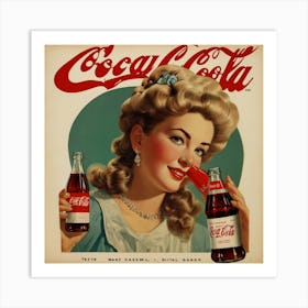 Default Default Vintage And Retro Coca Cola Advertising Aestet 1 Art Print