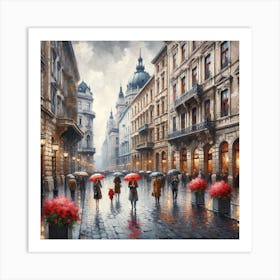 Rainy Day In Budapest Art Print Art Print