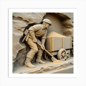 Sandstone Miner Art Print