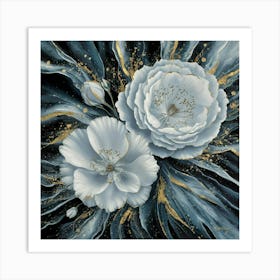 White Flowers 2 Art Print