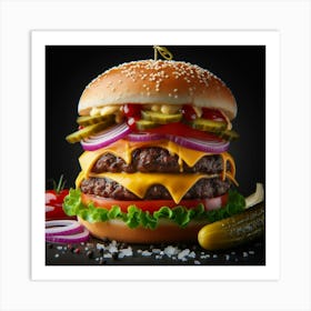 Cheeseburger 2 Art Print